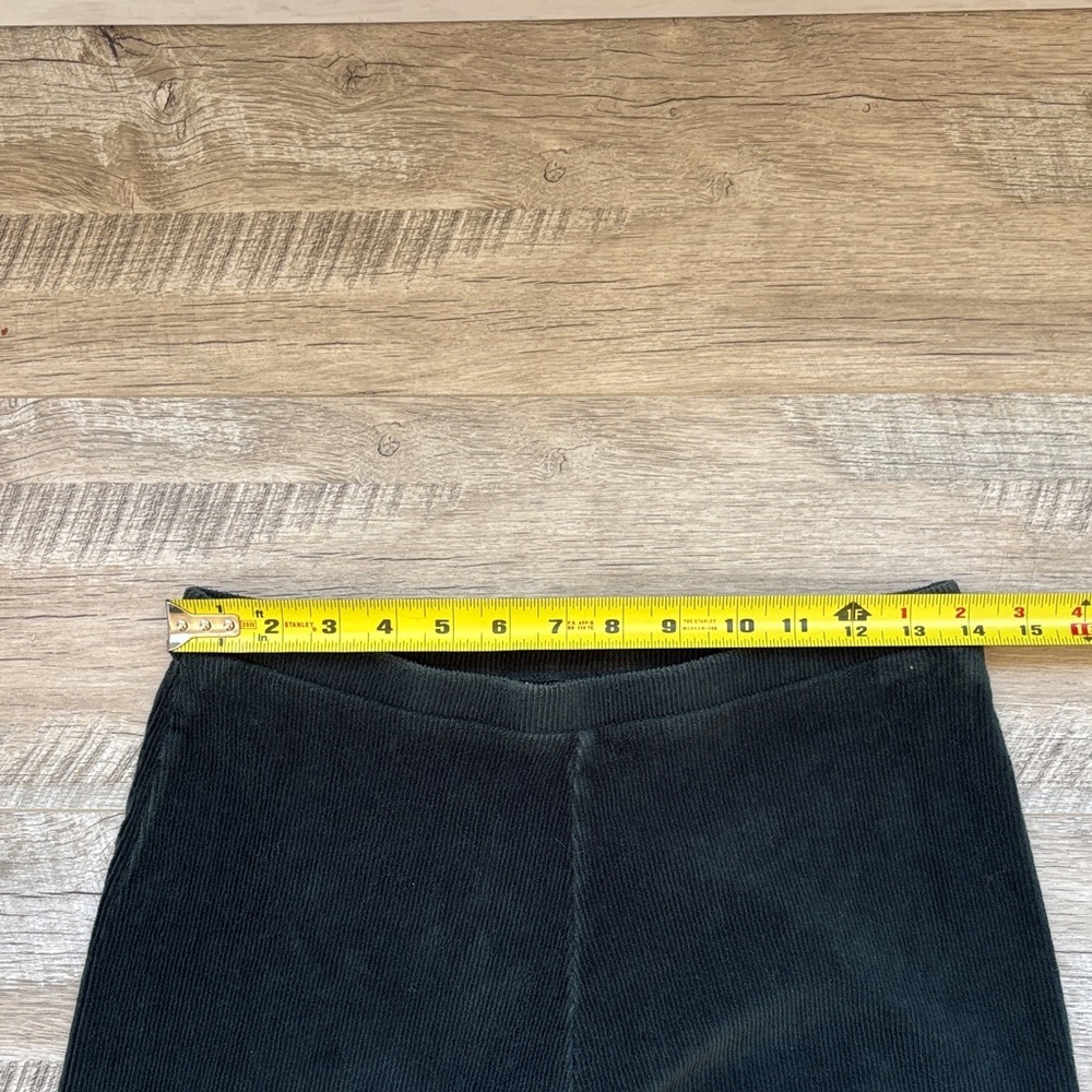 3/$30! Vintage Velour Track Suit Dark Green Ribbed Leggings 1/4 Zip Top - Picture 8 of 9